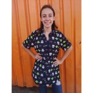 Camisa de Botão TT - Unissex - Star Wars -Tamanho Único ( Slim )