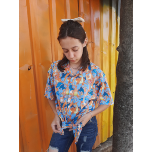 Camisa de Botão TT – Unissex – Pokemon Charizard Tamanho Único ( Slim )